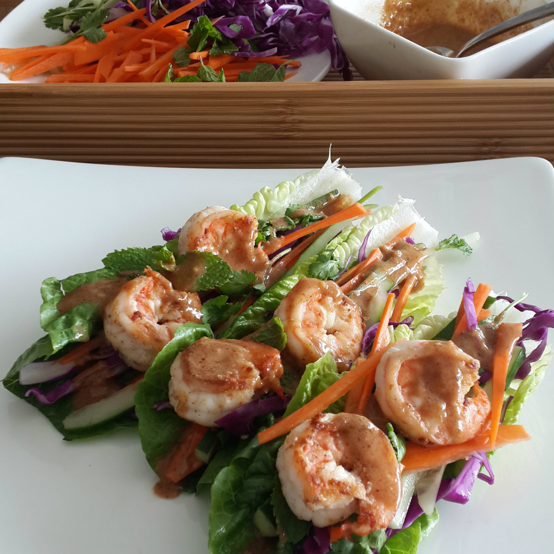 Asian Lettuce Cups with Shrimp